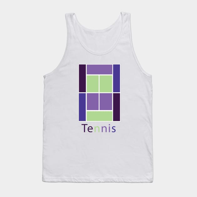 TENNIS COURT PALETTE Tank Top by King Chris